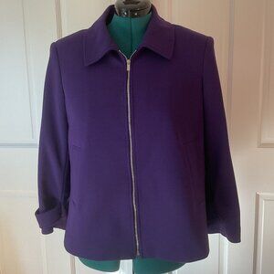 Calvin Klein Purple Zip-Front Jacket